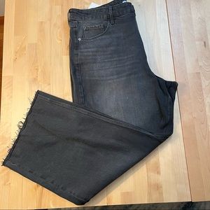 Old Navy Womens 16 Jeans Denim Frayed Hem Wide Leg Extra High Rise